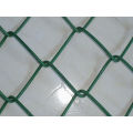 Green color PVC coated chain link fence mesh